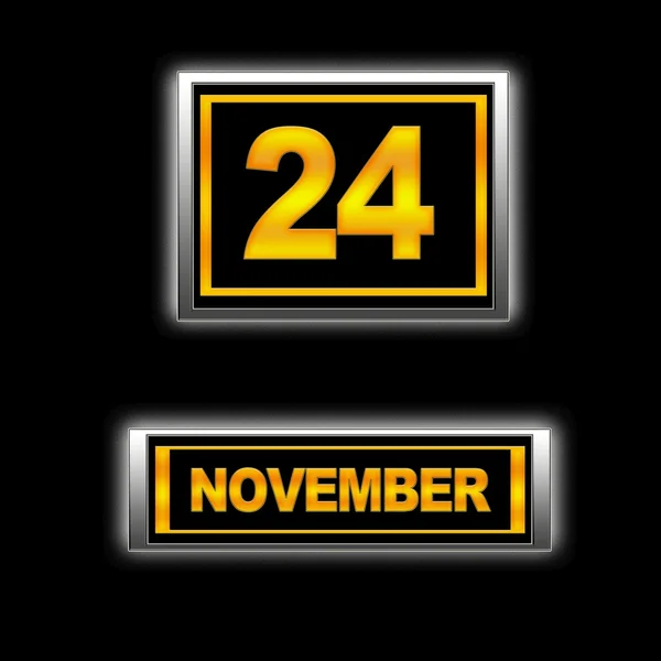 24 listopada. — Zdjęcie stockowe