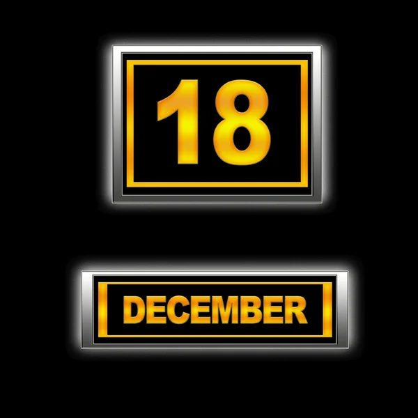18 grudnia. — Zdjęcie stockowe