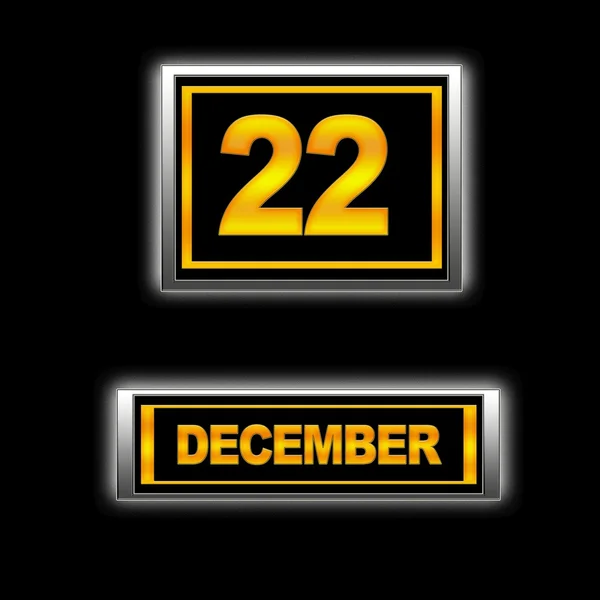 22 grudnia. — Zdjęcie stockowe