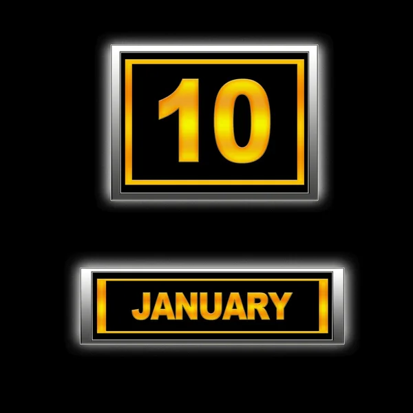 10 stycznia. — Zdjęcie stockowe