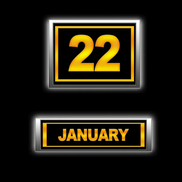 22 stycznia. — Zdjęcie stockowe
