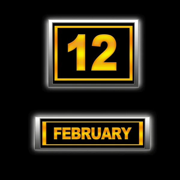 12 lutego. — Zdjęcie stockowe