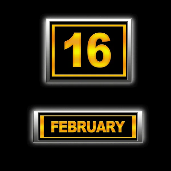 16 lutego. — Zdjęcie stockowe