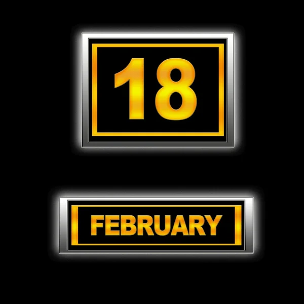 18 lutego. — Zdjęcie stockowe