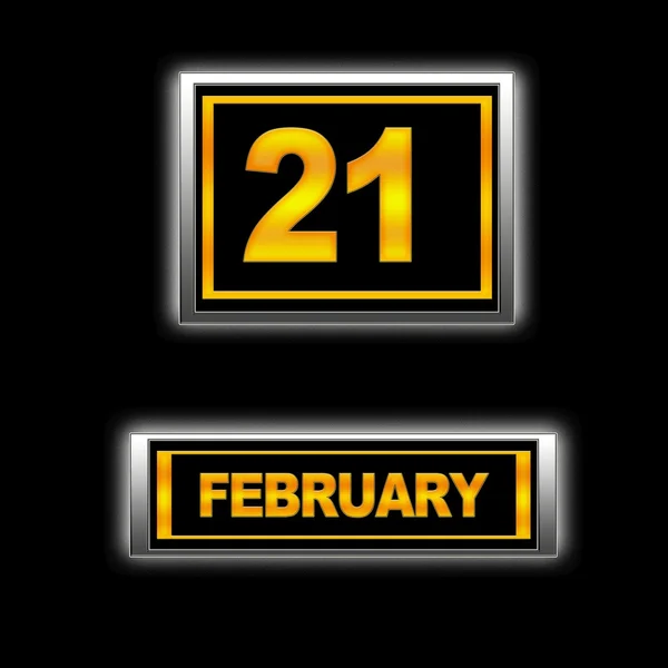 21 lutego. — Zdjęcie stockowe