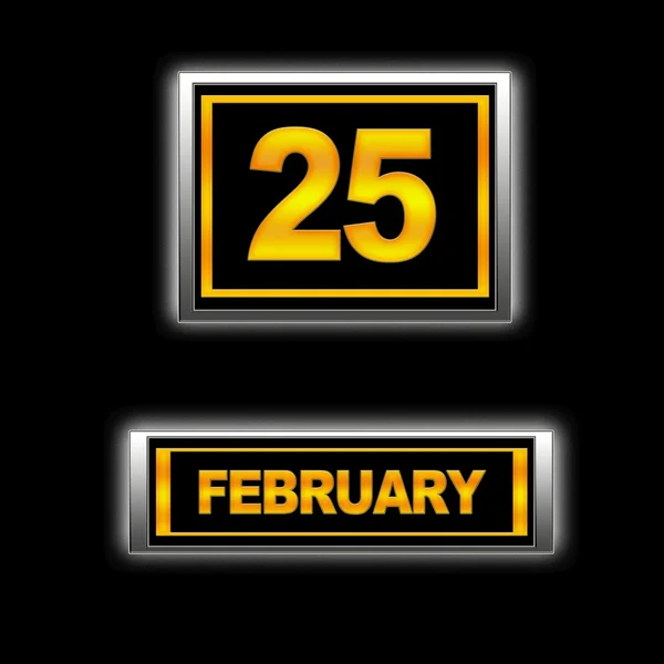 25 lutego. — Zdjęcie stockowe