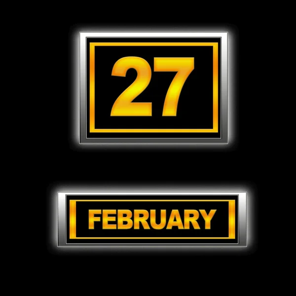 27 lutego. — Zdjęcie stockowe