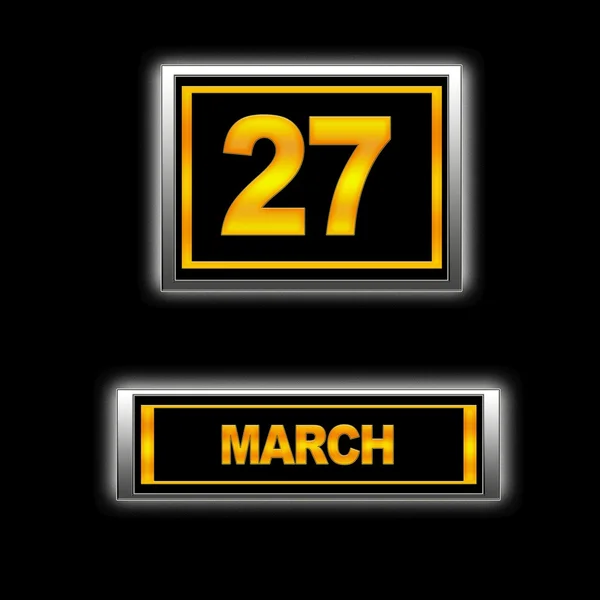 27 marca. — Zdjęcie stockowe