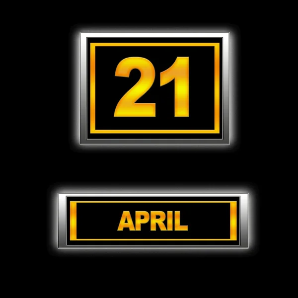 21 kwietnia. — Zdjęcie stockowe