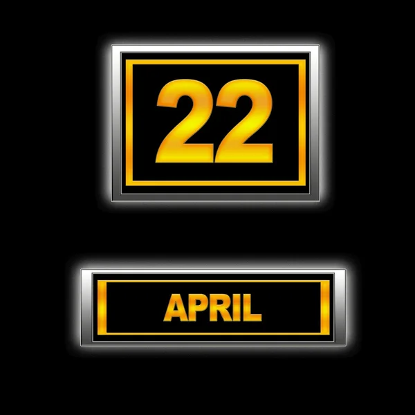 22 kwietnia. — Zdjęcie stockowe