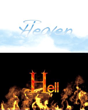 Heaven, hell. clipart