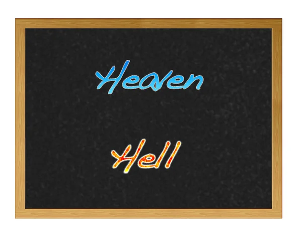 Himlen, helvetet. — Stockfoto