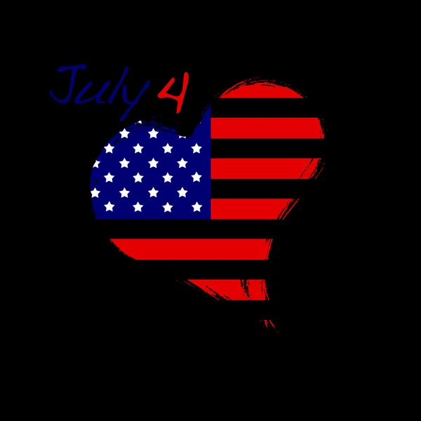 USA heart. — Stock Photo, Image