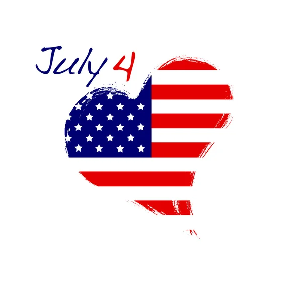 July 4 heart. — Stock Photo, Image