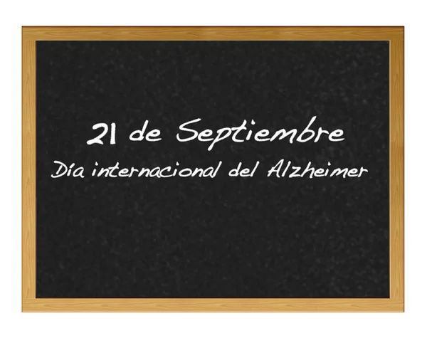 Międzynarodowy Dzień Alzheimera. — Zdjęcie stockowe