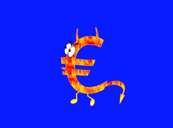 Şeytan euro. — Stok fotoğraf