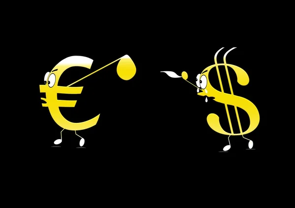 Euro, dolar. — Stock fotografie