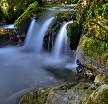 Waterfalls and nature. clipart