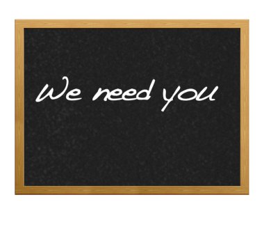 We need you. clipart