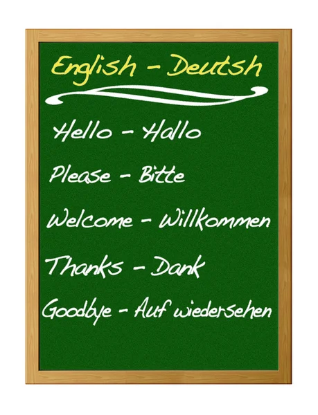 Dicionário, inglês - deutsh . — Fotografia de Stock