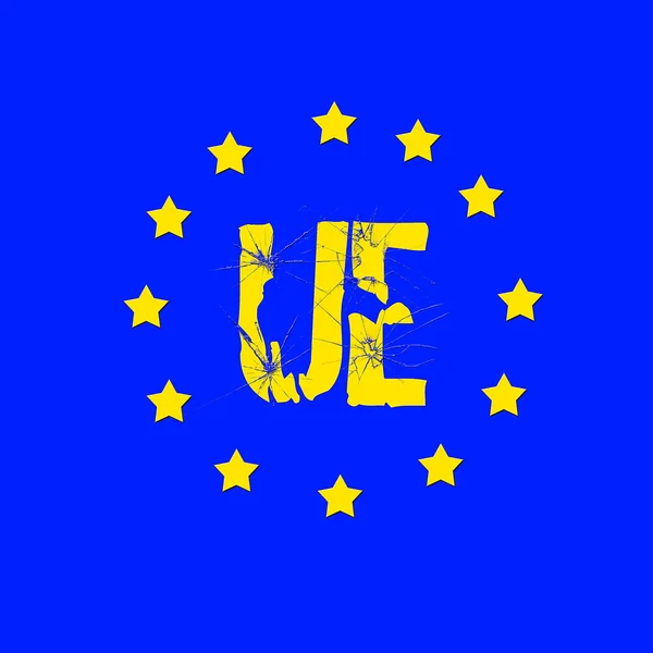 UE gebroken. — Stockfoto