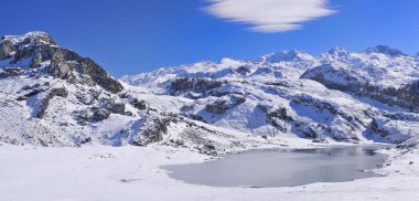 Lake Ercina, Asturias, Spain. clipart