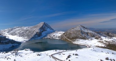 Göl enol, asturias, İspanya.