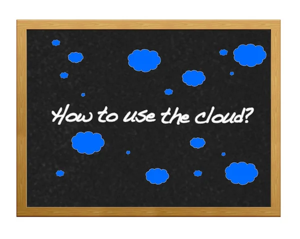 Cómo usar la nube ?. — Foto de Stock