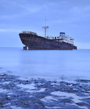 Abandoned ship. clipart