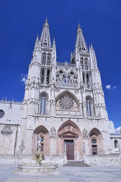 Façade of the Cathedral of Burgos. — Stock Fotó