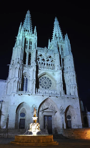 Façade of the Cathedral of Burgos. — Stock Photo, Image