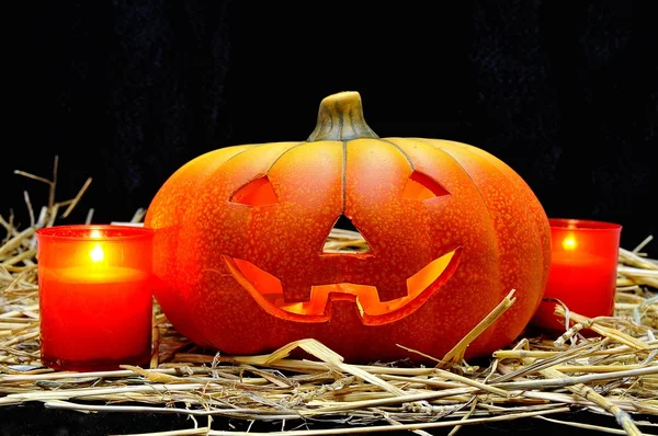 Хэллоуинский фонарь . — стоковое фото