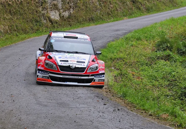 Antonin tlustak och den skoda fabia s2000. — Stockfoto