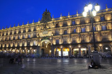 Main square in Salamanca, Spain. clipart
