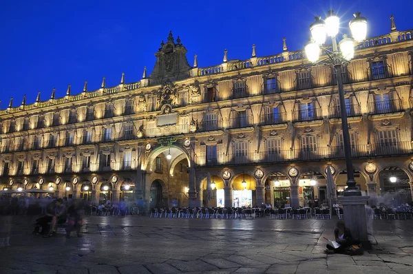 Hlavní náměstí v salamanca, Španělsko. — Stock fotografie