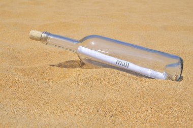 Mail in a bottle. clipart