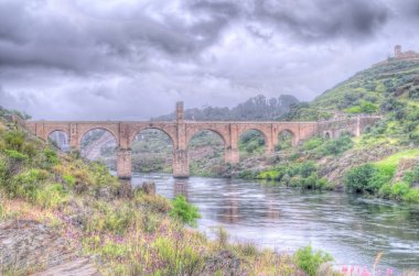 Bridge of Alcantara, Caceres, Spain. clipart