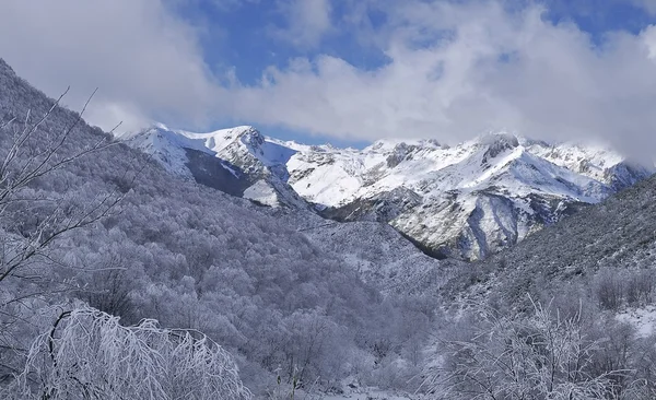 Snowy mountain landscape. — Stock Photo, Image