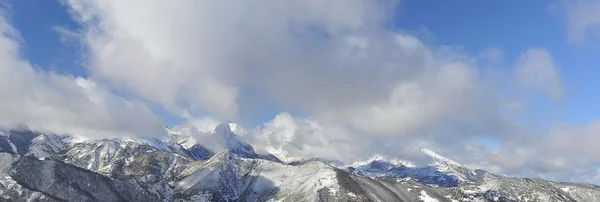 stock image Snowy mountain landscape.