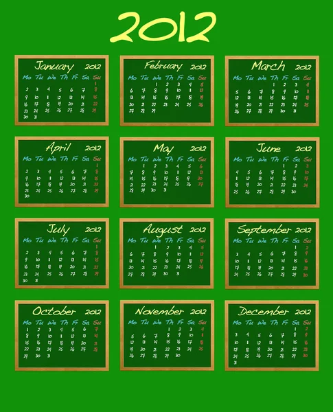 Календарь 2012 . — стоковое фото