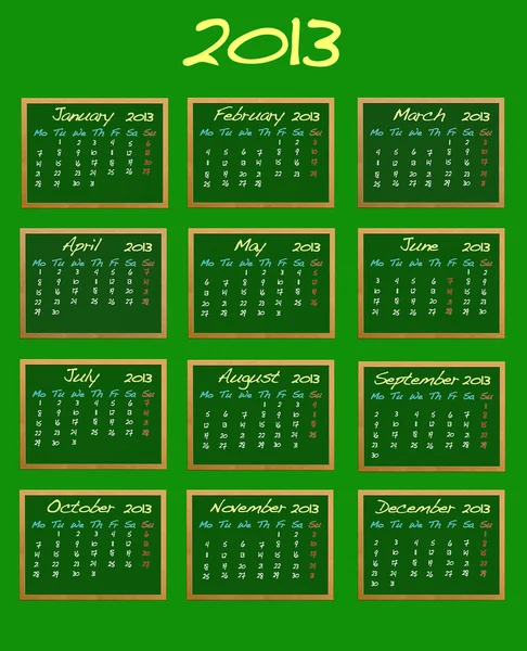 Kalendarz 2013. — Zdjęcie stockowe