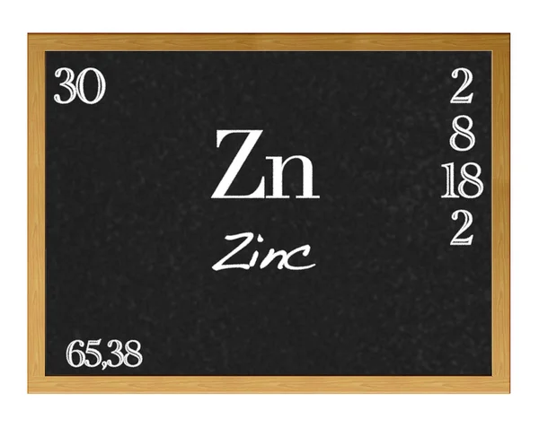 Zinc, Zn. — Stock Photo, Image