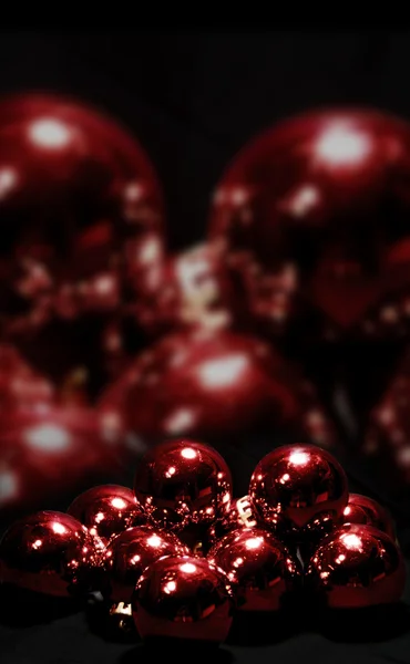 Sfere rosse di Natale — Foto Stock