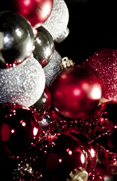 Bicolor Christmas spheres — Stock Photo, Image