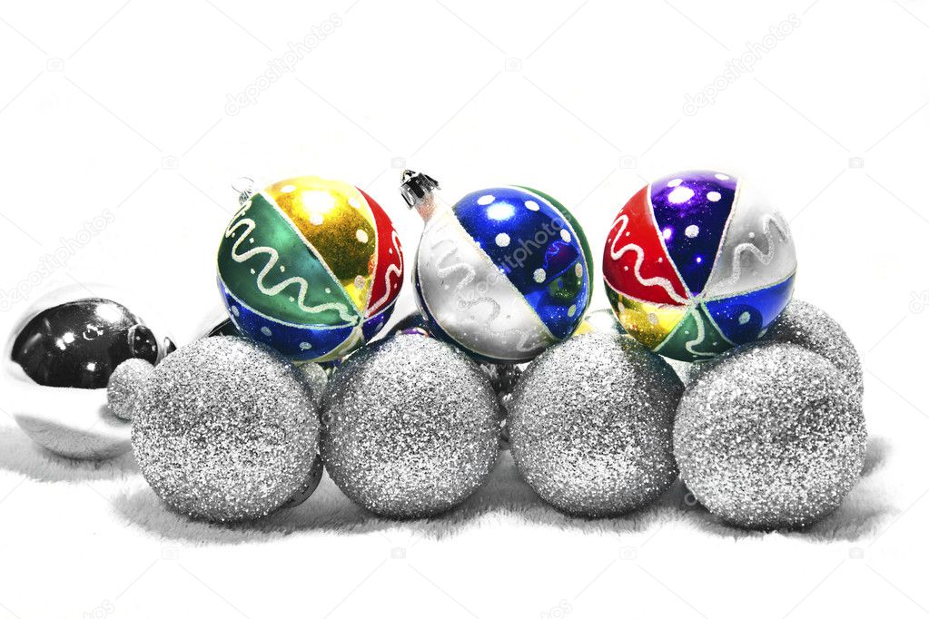 Colorful Christmas spheres