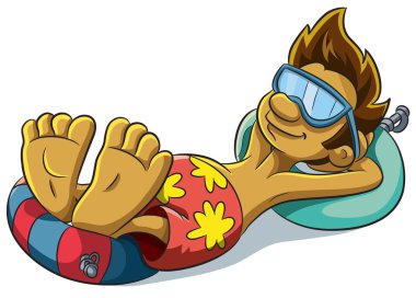 Relaxing Summer Boy clipart