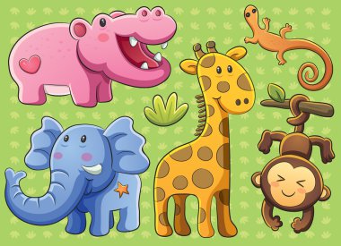 Cute Animals Collection clipart