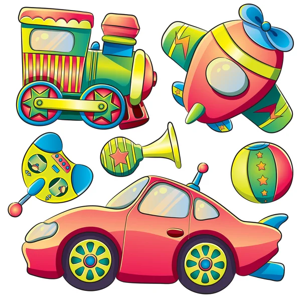 Transportation Toys Collection — Stock Vector
