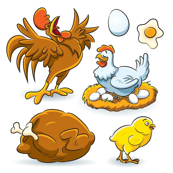 鸡集合 — 图库矢量图片