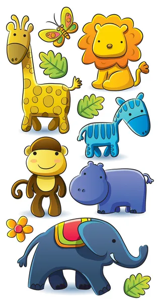 Cute Animals Collection — Stock Vector